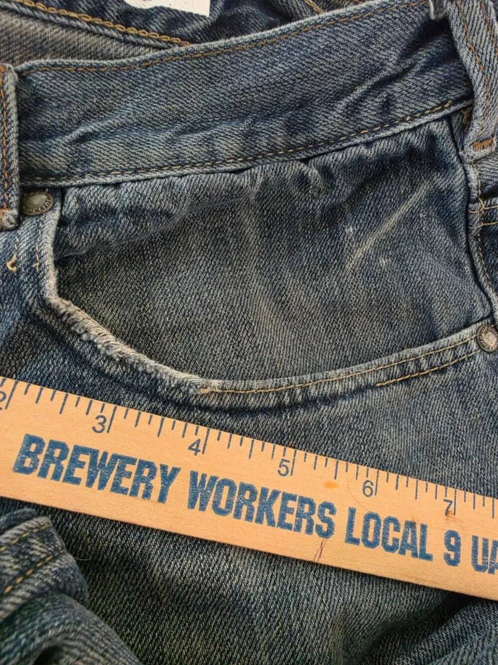 Urban Pipeline Men Loose Straight Jeans 38x30 Blue Distressed Y2K Skater